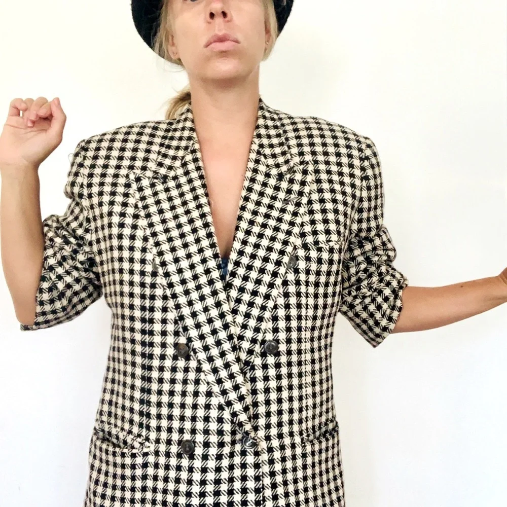 Iconic Alan Austin checkered blazer 80’s vintage - Picture 1 of 8